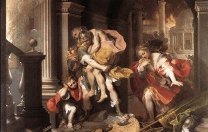 Barocci: Enea che fugge da Troia